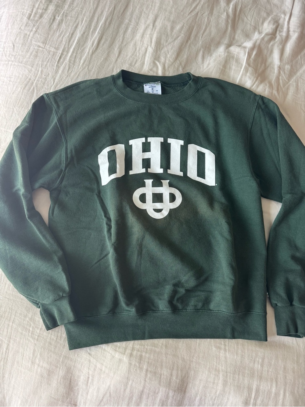Green Ohio University Cru neck Sweatshirt